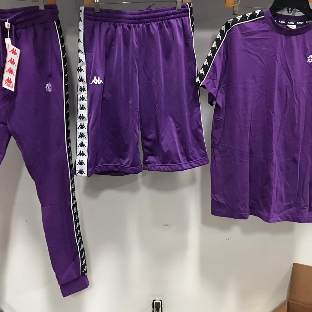 Reserved NWT Kappa 3 pieces Set of Pant, Short & T Shirts L
